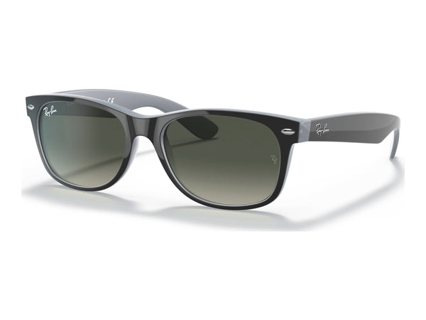 Ray-Ban New Wayfarer RB2132 — Black / Grey — quarter view