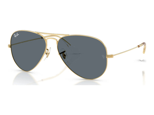 Ray-Ban Aviator RB3025 — Arista / Blue — quarter view