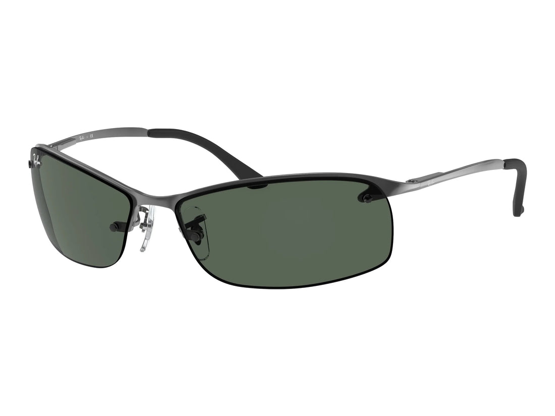 Ray-Ban RB3183 — Gunmetal / Dark Green — front view