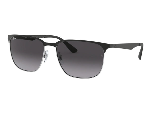 Ray-Ban RB3569 — Black on Silver / Grey Gradient — front view