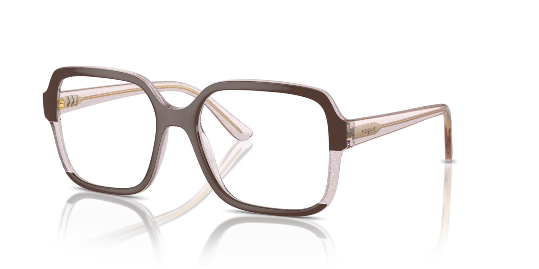 Vogue Eyewear VO5555 — Brown/transparent Rose Glitter
