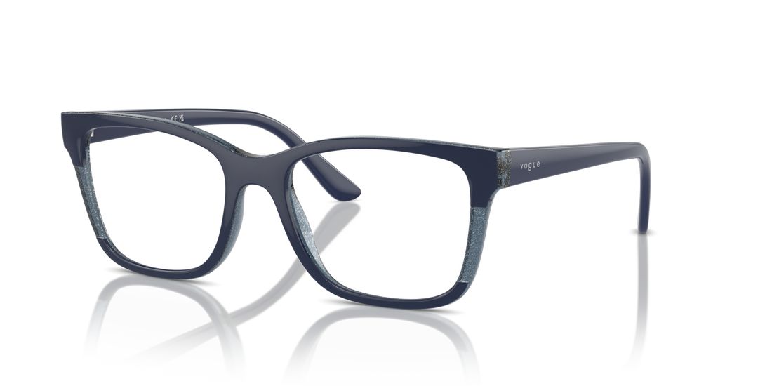 Vogue Eyewear VO5556 — Blue/transparent Blue Glitter