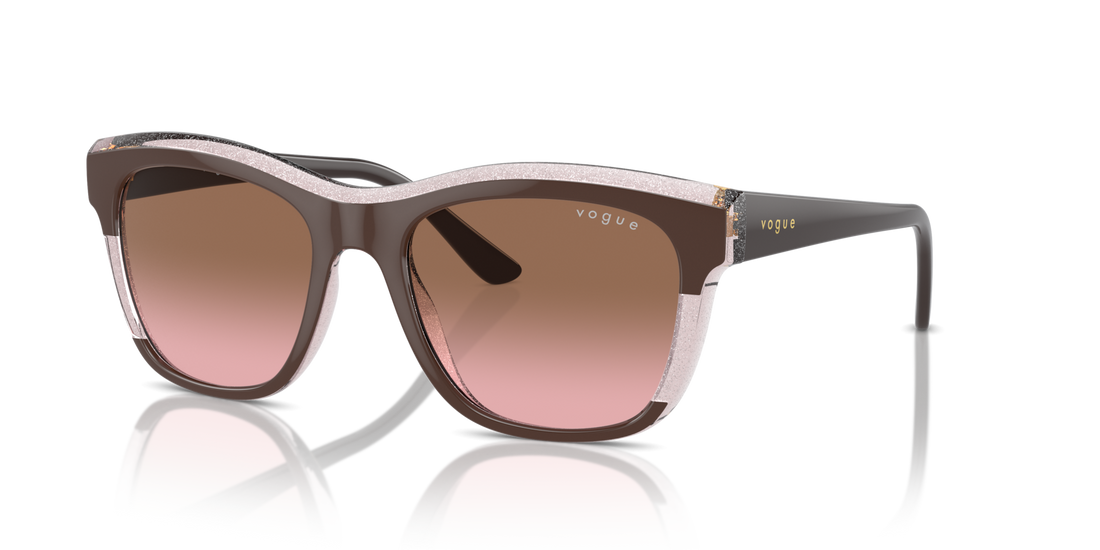 Vogue Eyewear VO5557S — Gradient — Brown/transparent Rose Glitter / Pink Gradient Brown
