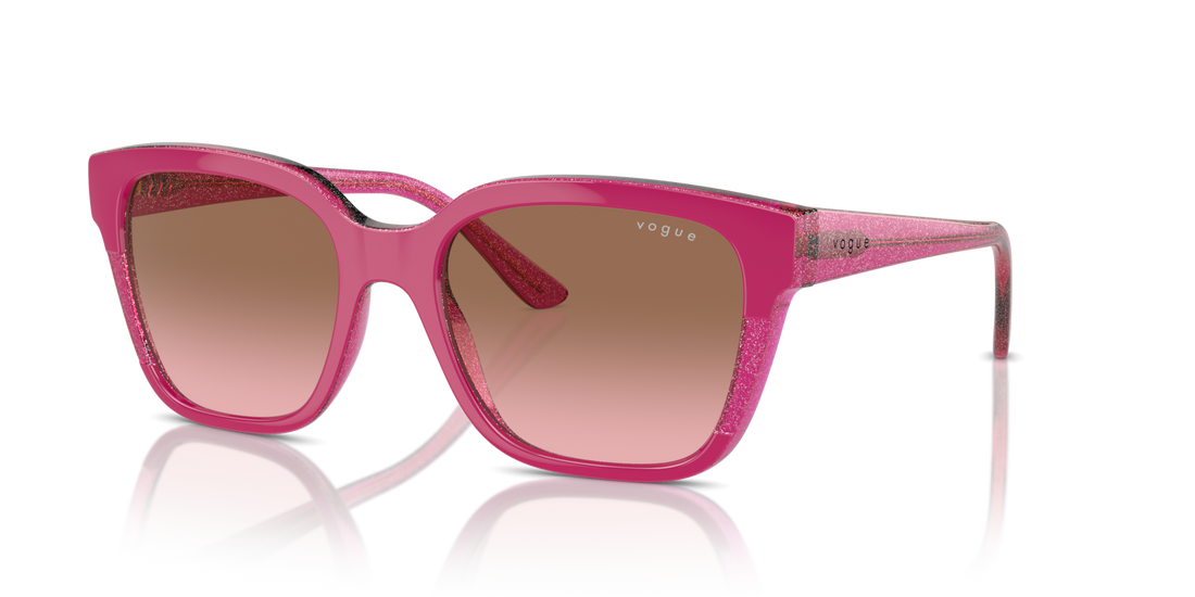 Vogue Eyewear VO5558S — Gradient — Cherry/transparent Fuchsia Glitter / Pink Gradient Brown