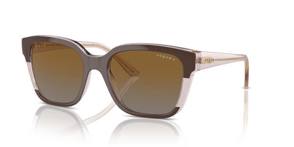 Vogue Eyewear VO5558S — Polarized — Brown/transparent Rose Glitter / Grey Gradient Brown Polarized
