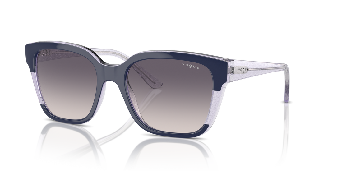Vogue Eyewear VO5558S — Gradient — Blue/transparent Lilac Glitter / Pink Gradient Dark Grey