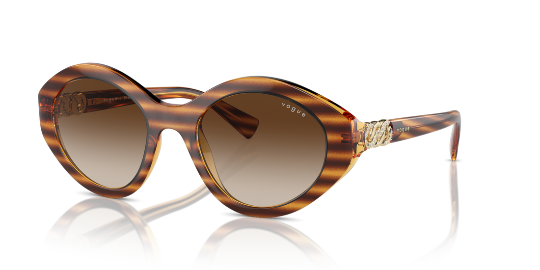 Vogue Eyewear VO5576SB — Gradient — Striped Dark Havana / Brown Gradient
