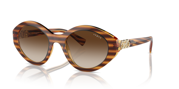 Vogue Eyewear VO5576SB — Gradient — Striped Dark Havana / Brown Gradient