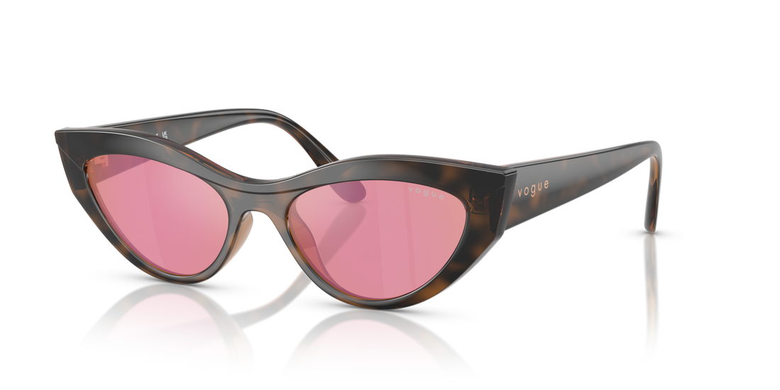 Vogue Eyewear VO5637SU — Mirror — Top Havana/light Brown / Pink Dark Mirror Red