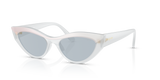 Vogue Eyewear VO5637SU — Mirror — Top White/opal Milk / Light Blue Mirror Silver