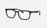 Ray-Ban RX5279 — Dark Havana — quarter view