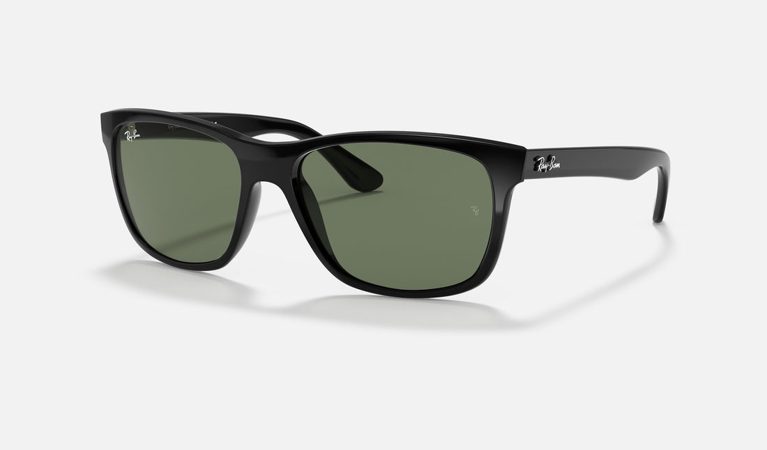 Ray-Ban RB4181 RB4181 — Black / Green — quarter view