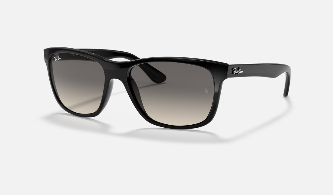 Ray-Ban RB4181 RB4181 — Black / Grey Gradient — quarter view