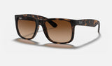 Ray-Ban Justin RB4165 — Havana — quarter view