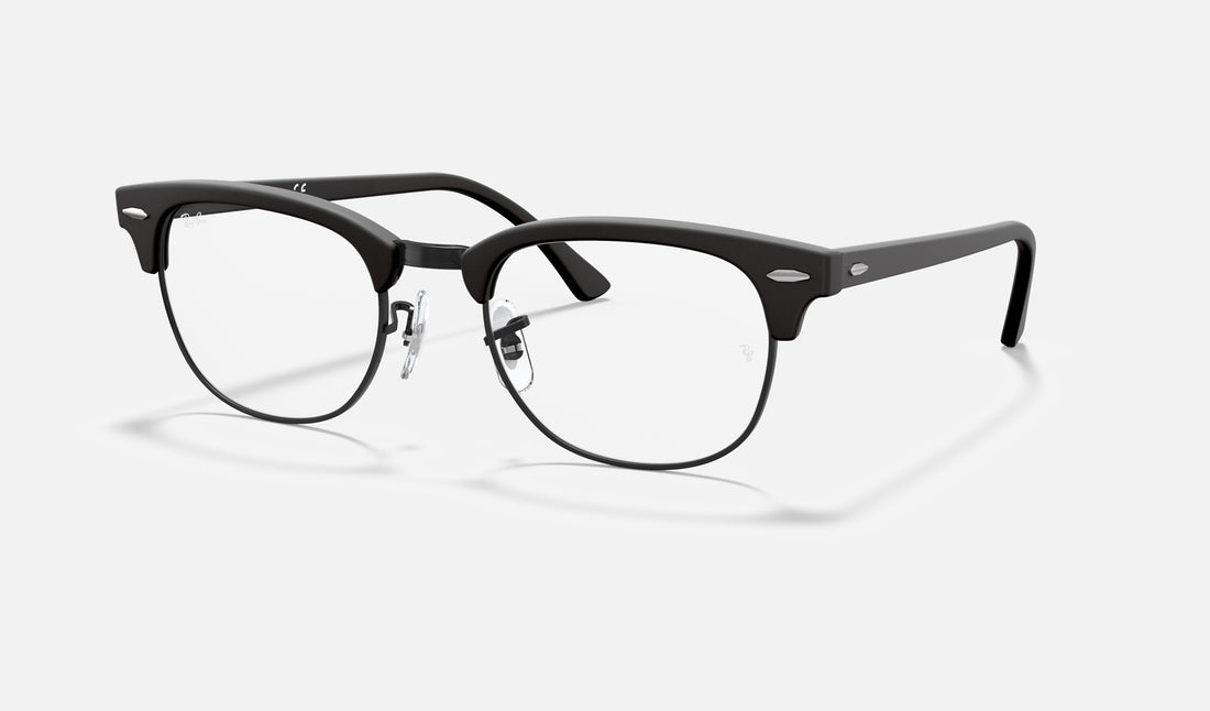 Ray-Ban Clubmaster RX5154 — Black — quarter view