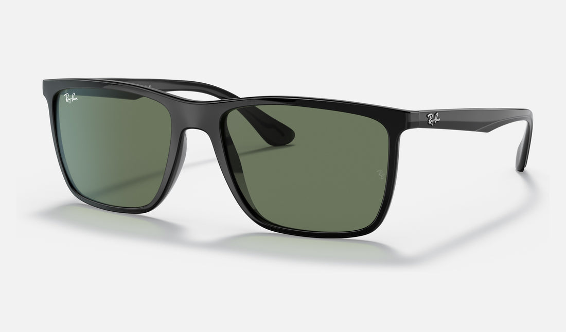 Ray-Ban RB4288L — Black / Dark Green — quarter view