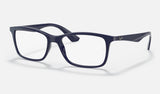 Ray-Ban RX7047 — Blue — quarter view