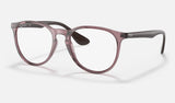 Ray-Ban Erika RX7046 — Transparent Violet — quarter view