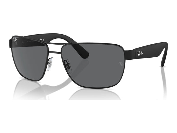 Ray-Ban RB3745L — Black / Full Grey — quarter view