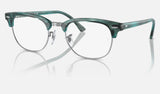 Ray-Ban Clubmaster RX5154 — Striped Green — quarter view