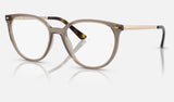 Ray-Ban RX7246L — Translucent Caramel — quarter view