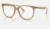 Ray-Ban RX4378V — Opal Light Brown — quarter view