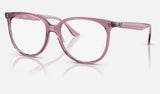 Ray-Ban RX4378V — Opal Light Violet — quarter view