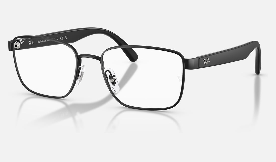 Ray-Ban RX6537L — Matte Black — quarter view