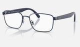 Ray-Ban RX6537L — Matte Metalic Blue — quarter view
