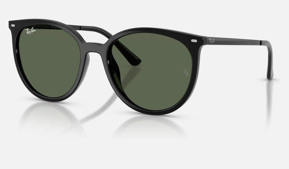 Ray-Ban RB4464L — Black / Dark Green — quarter view