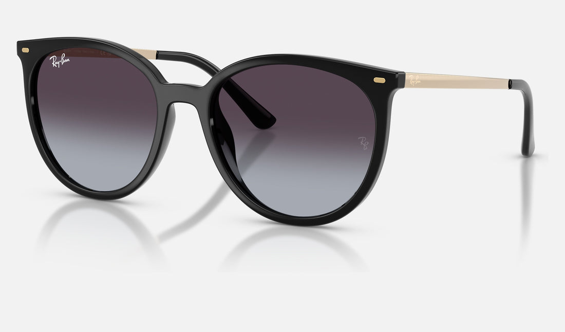 Ray-Ban RB4464L — Black / Light Grey Gradient Dark Grey — quarter view