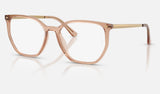 Ray-Ban RX7268L — Translucent Caramel — quarter view