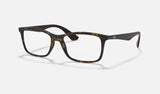 Ray-Ban RX7047 — Havana — quarter view
