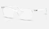 Ray-Ban RX7047 — Transparent — quarter view