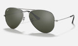 Ray-Ban Aviator RB3025 — Silver — quarter view