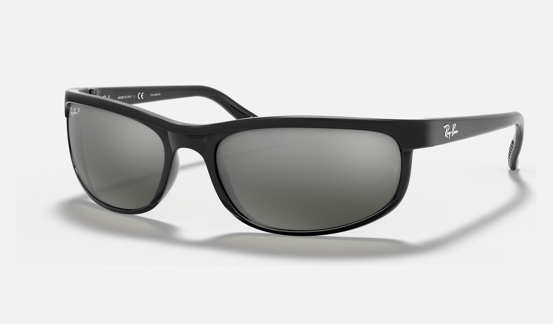 Ray-Ban Predator 2 RB2027 — Black Polarized — quarter view