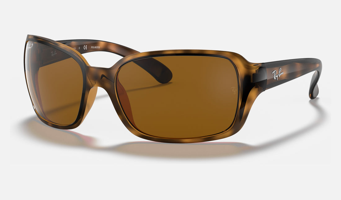 Ray-Ban RB4068 RB4068 — Havana / Brown Polarized — quarter view