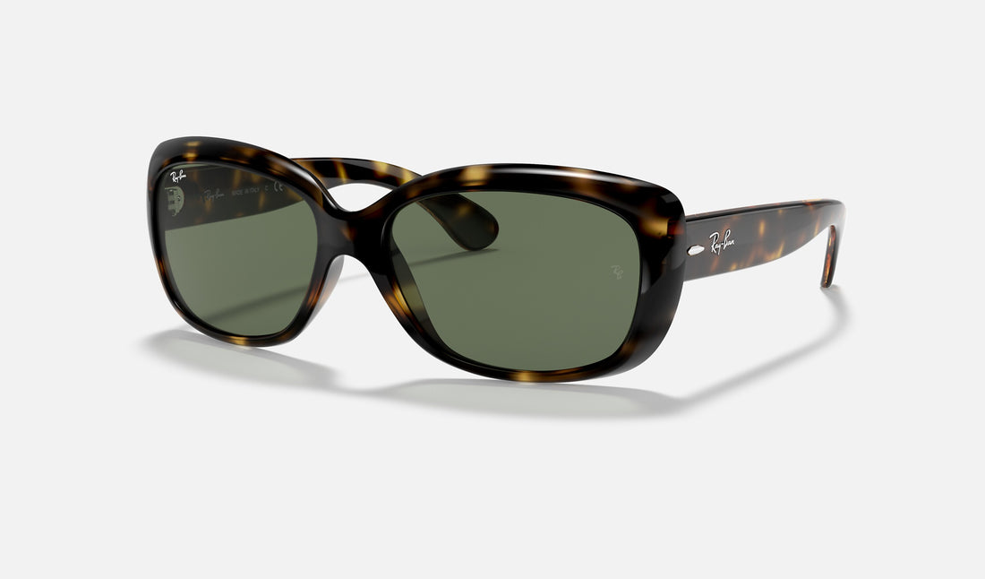 Ray-Ban Jackie Ohh RB4101 — Light Havana / Green — quarter view