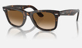 Ray-Ban Wayfarer RB2140 — Tortoise — quarter view