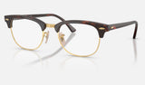 Ray-Ban Clubmaster RX5154 — Red Havana — quarter view
