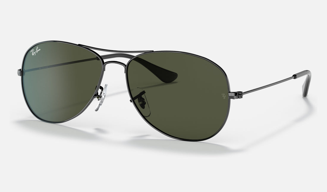 Ray-Ban Cockpit RB3362 — Gunmetal / G-15 Green — quarter view