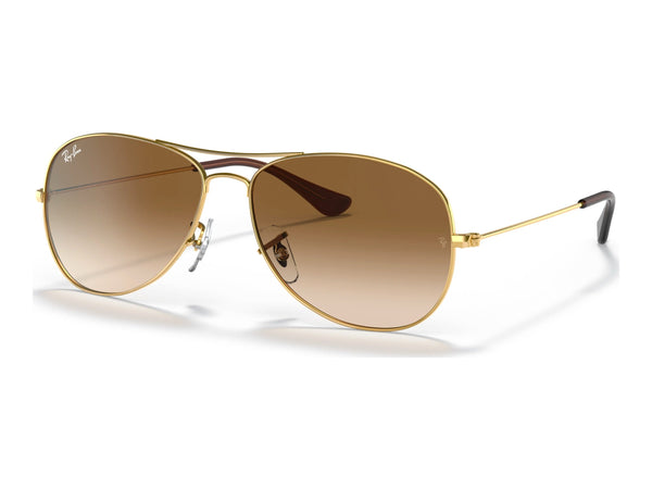 Ray-Ban Cockpit RB3362 — Arista Gold / Light Brown Gradient — quarter view