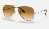 Ray-Ban Aviator RB3025 — Arista Gold — quarter view