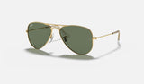 Ray-Ban Junior Junior Aviator RJ9506S — Arista Gold / Dark Green — quarter view