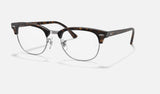 Ray-Ban Clubmaster RX5154 — Dark Havana — quarter view