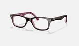 Ray-Ban RX5228 — Brown — quarter view