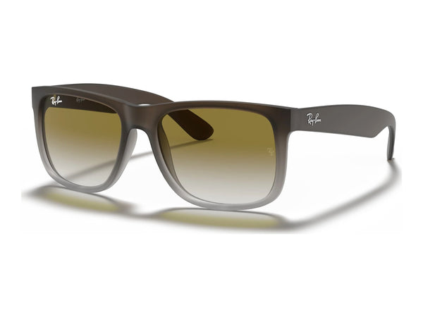 Ray-Ban Justin RB4165 — Brown / Green Gradient — quarter view