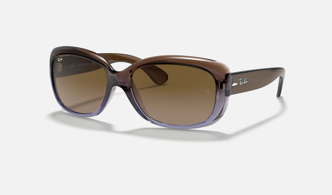 Ray-Ban Jackie Ohh RB4101 — Brown / Brown Gradient — quarter view