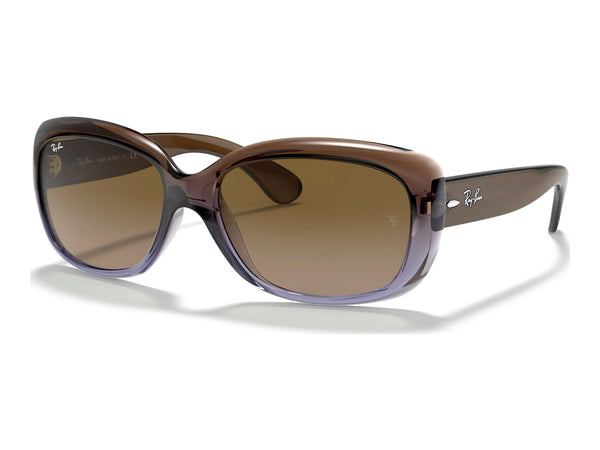 Ray-Ban Jackie Ohh RB4101 — Brown / Brown Gradient — quarter view