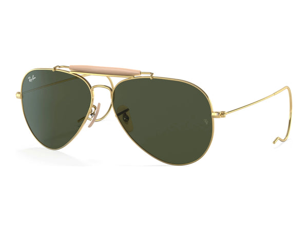 Ray-Ban Outdoorsman I RB3030 — Arista Gold / G-15 Green — quarter view